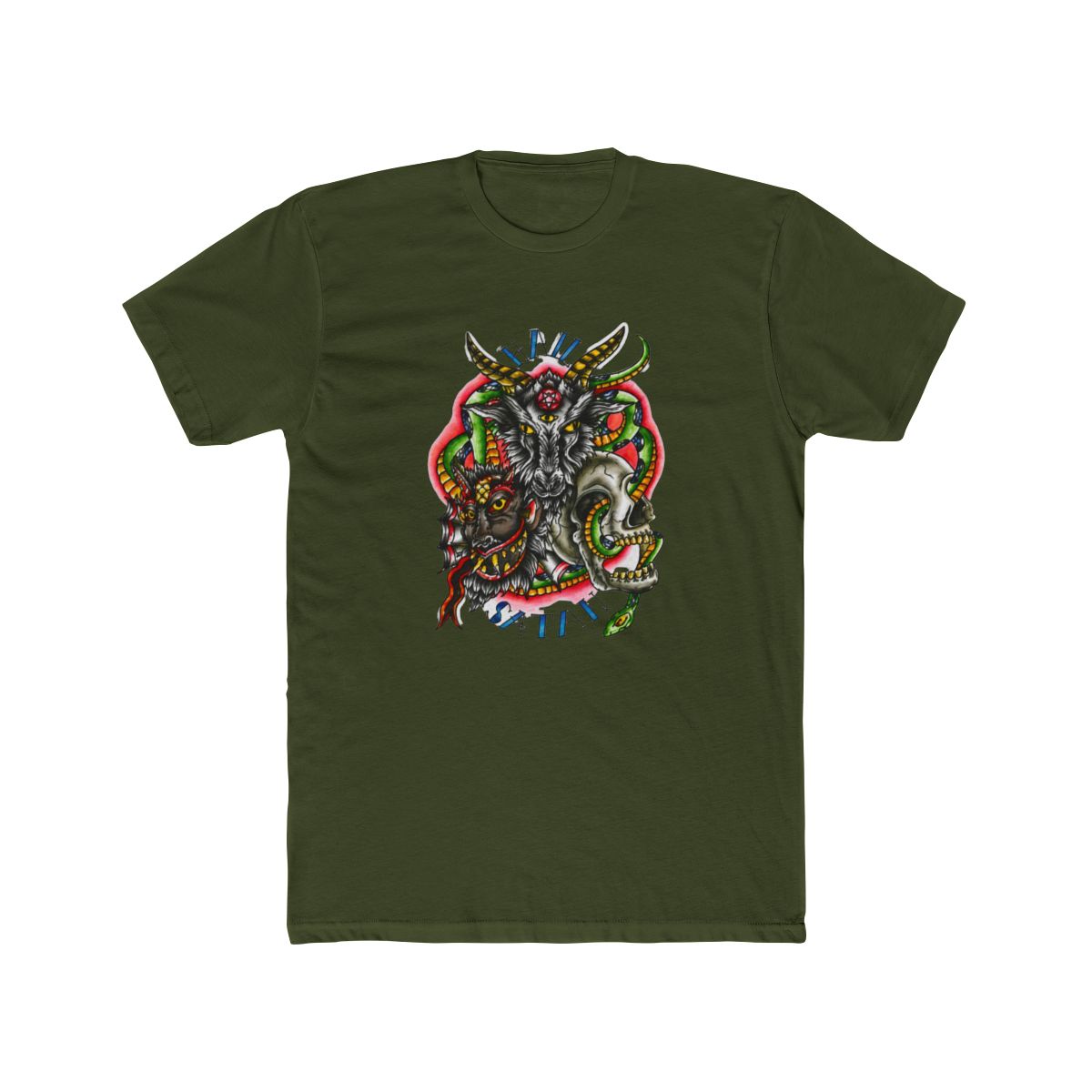 hail satan tattoo art T Shirt - alternate angle 5, merchandise